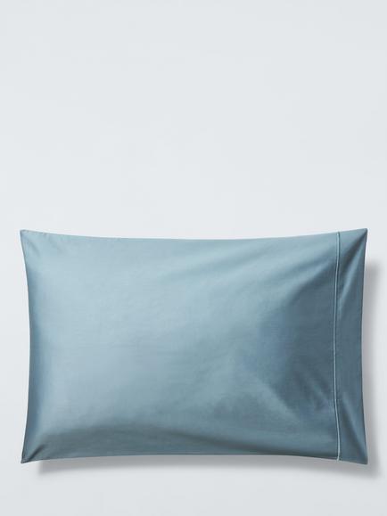 John Lewis Egyptian Cotton Sateen 800 Thread Count Bedding - view 2, Nordic Blue