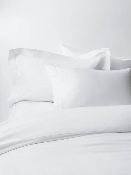 John Lewis Egyptian Cotton Sateen 1000 Thread Count Bedding, White, White