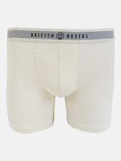 British Boxers Cotton Blend Trunks, Pack of 3, Cricket White - view 2, Cricket White