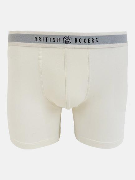British Boxers Cotton Blend Trunks, Pack of 3, Cricket White - view 2, Cricket White