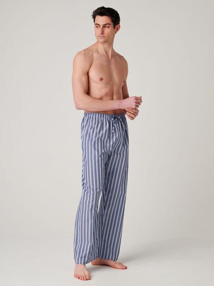 British Boxers Spark Cotton Pyjama Bottoms - view 2, Navy/Multi