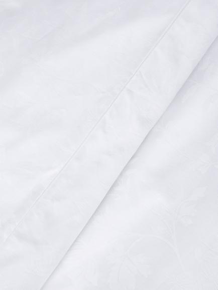 John Lewis Foliage Jacquard Bedding, White - view 2, White