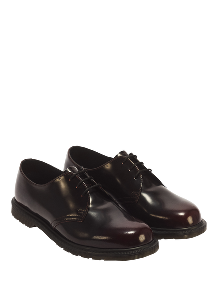 Dr. Martens Mayfare Rub Off Leather Lace Up Shoes, Cherry Red - view 2, Cherry Red