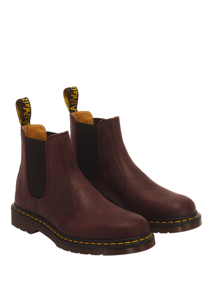 Dr. Martens 2976 Crazy Horse Leather Chelsea Boots, Cherry Red - view 2, Cherry Red