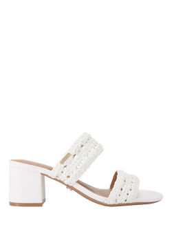 Carvela Portofino Block Heel Sandals, White, White