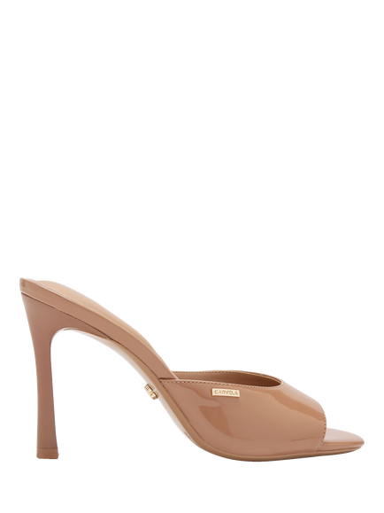 Carvela Isabella Patent Mule Sandals, Beige, Beige