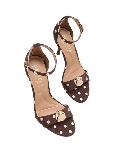 Carvela Incanto Polka Dot Stiletto Heel Sandals - view 2, Brown/White