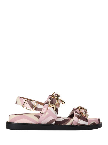Carvela Caramella Slingback Footbed Sandals, Pink/Multi, Pink/Multi