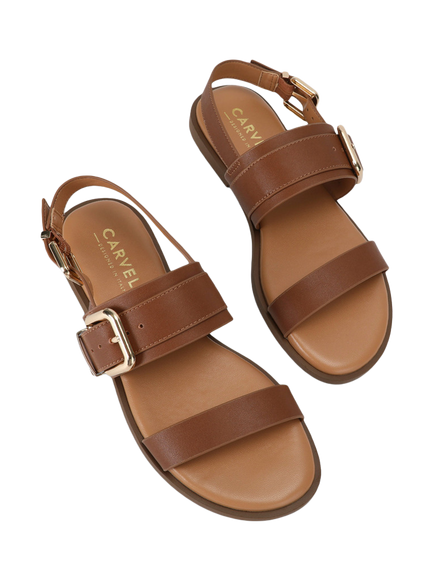 Carvela Strappy Sandals - view 2, Brown Tan