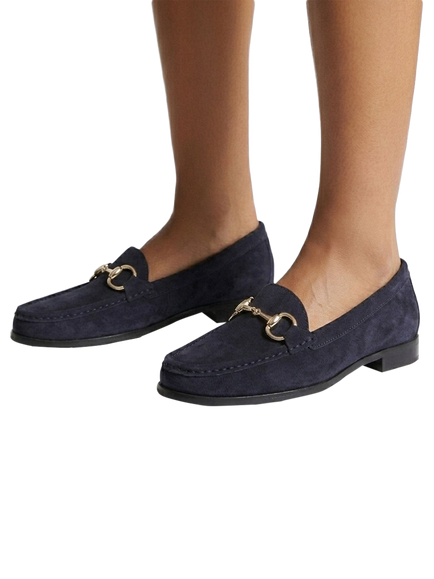 Carvela Click Suede Slip On Loafers, Navy - view 2, Navy