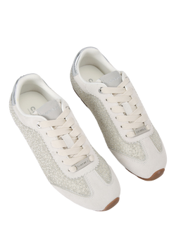 Carvela Tivoli Jewell Embellished Trainers, White - view 2, White