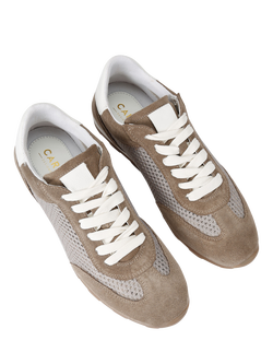 Carvela Cortona Suede Trainers, Natural Taupe - view 2, Natural Taupe