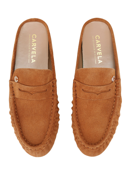Carvela Marigold Suede Mules, Camel - view 2, Camel