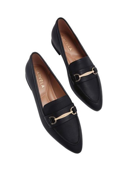 Carvela Passo Leather Loafers, Black - view 2, Black