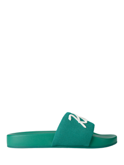 Kurt Geiger London Script Slide Sandals, Green, Green