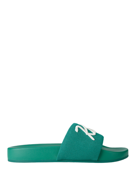 Kurt Geiger London Script Slide Sandals, Green, Green