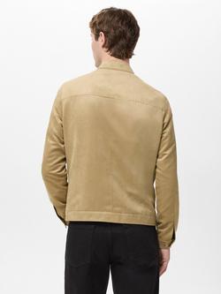 Mango Slim Fit Zip-Through Jacket, Beige - view 2, Beige