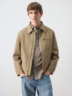 Mango Denim Jacket, Beige, Beige