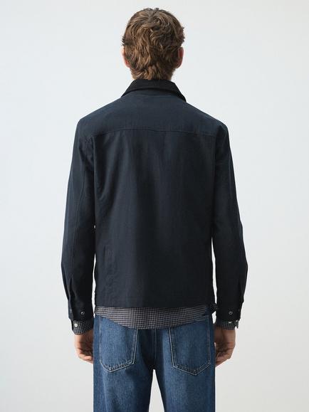 Mango Cotton Utility Jacket, Navy - view 2, Navy