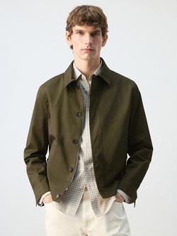 Mango Water Repellent Harrington Jacket, Olive, Olive