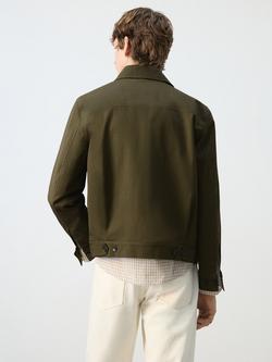 Mango Water Repellent Harrington Jacket, Olive - view 2, Olive