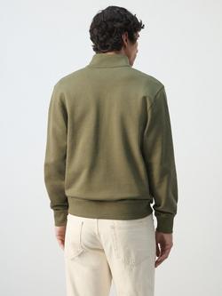 Mango Sudadera Cotton Quarter-Zip Sweatshirt - view 2, Dark Green
