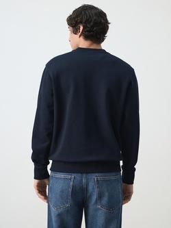Mango Cotton Crew Neck Sweatshirt, Navy - view 2, Navy