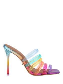 Kurt Geiger London Maddison Jelly Stiletto Heel Strappy Sandals, Multi, Multi