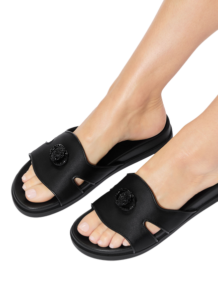 Kurt Geiger London Chelsea Cut Out Slider Sandals - view 2, Black