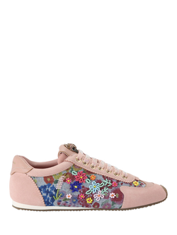 Kurt Geiger London Islington Floral Beaded Eagle Head Trainers, Multi, Multi
