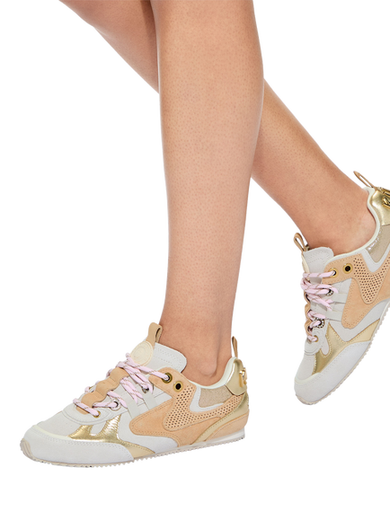 Kurt Geiger London Kurt Slim Runner Trainers, White/Multi - view 2, White/Multi