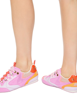 Kurt Geiger London Kurt Slim Runner Trainers, Pink/Multi - view 2, Pink/Multi