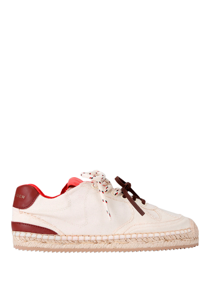 Kurt Geiger London Kurt Canvas Espadrille Trainers, White/Multi