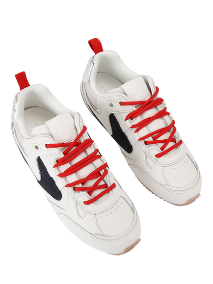 Kurt Geiger London Kurt Slim Runner Trainers, White/Multi - view 2, White/Multi