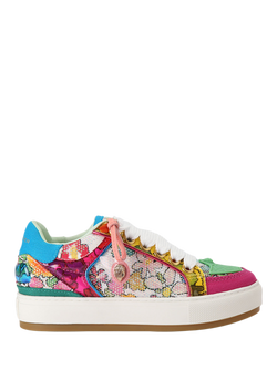 Kurt Geiger London Southbank Tag Fabric Trainers, Multi, Multi