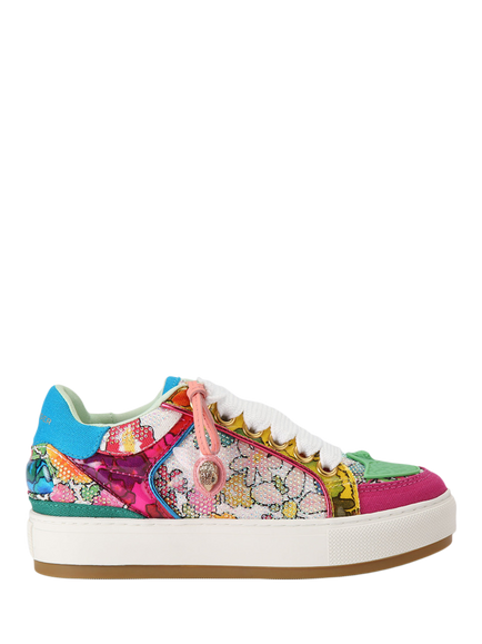 Kurt Geiger London Southbank Tag Fabric Trainers, Multi, Multi