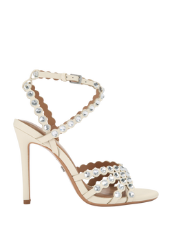 KG Kurt Geiger Slideaway Embellished Stiletto Heel Sandals, Putty, Putty