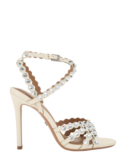 KG Kurt Geiger Slideaway Embellished Stiletto Heel Sandals, Putty, Putty