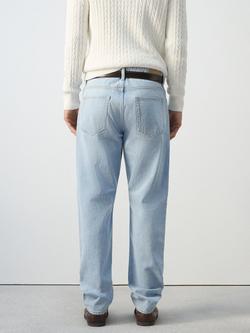 Mango High-Rise Straight Fit Jeans, Bleach - view 2, Bleach