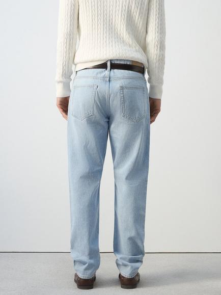 Mango High-Rise Straight Fit Jeans, Bleach - view 2, Bleach