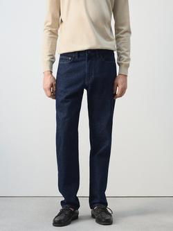 Mango Mid-Rise Slim Fit Jeans, Mid Blue, Mid Blue