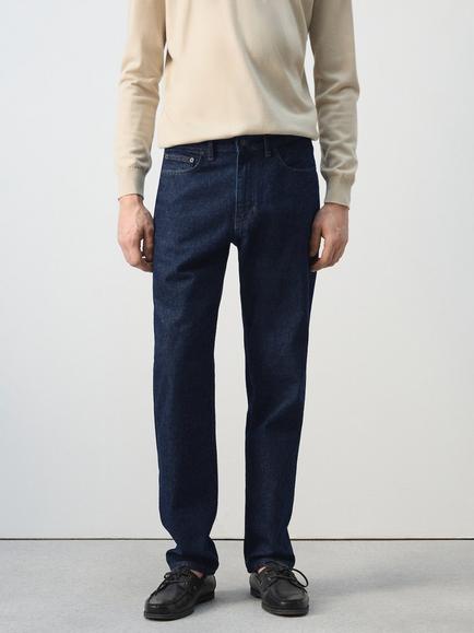 Mango Mid-Rise Slim Fit Jeans, Mid Blue, Mid Blue
