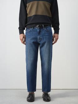 Mango High-Rise Slim Fit Jeans, Dark Denim, Dark Denim