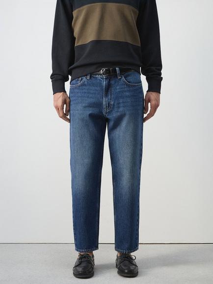 Mango High-Rise Slim Fit Jeans, Dark Denim, Dark Denim