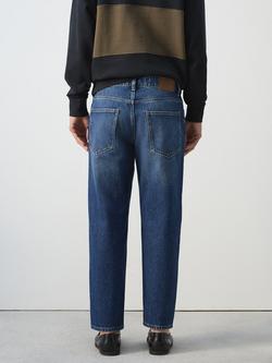 Mango High-Rise Slim Fit Jeans, Dark Denim - view 2, Dark Denim