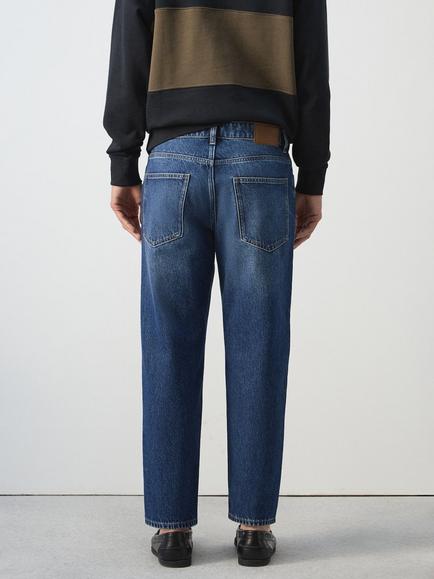 Mango High-Rise Slim Fit Jeans, Dark Denim - view 2, Dark Denim