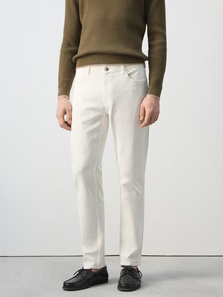 Mango High-Rise Slim Fit Jeans, Off White, Off White