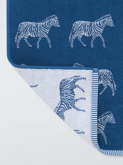 John Lewis Zebra Towels, Sapphire - view 2, Sapphire