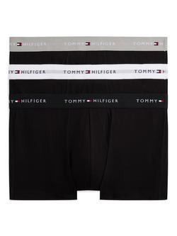 Tommy Hilfiger Stretch Cotton Waistband Trunks, Pack of 3, Multi, Multi