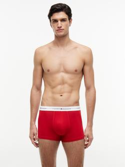 Tommy Hilfiger Stretch Cotton Waistband Trunks, Pack of 3, Black/Multi - view 2, Black/Multi